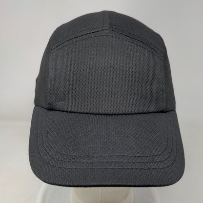 Headsweats 5 Panel Cap Black One Size Lightweight Breathable Blank Polyester