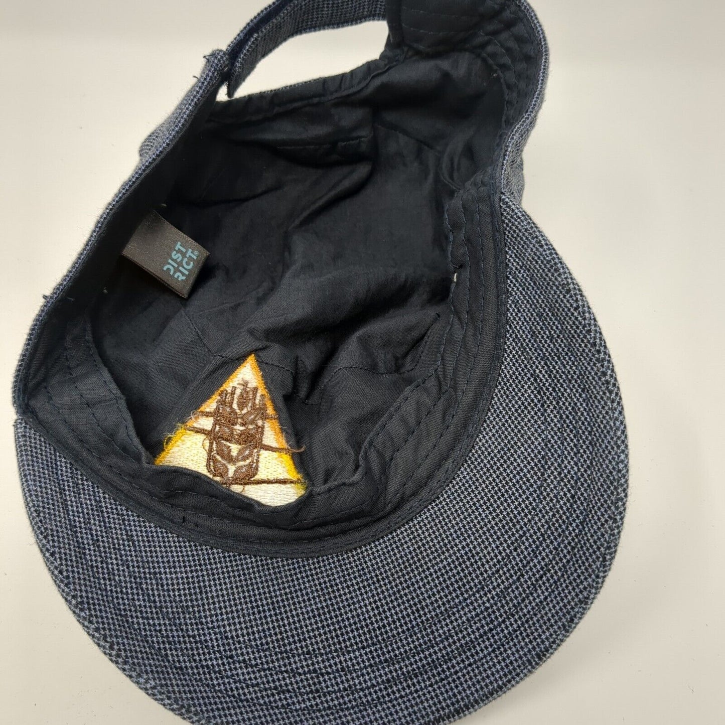 District Strapback Cadet Army Cap Blue One Size Adjustable Embroidered Cotton