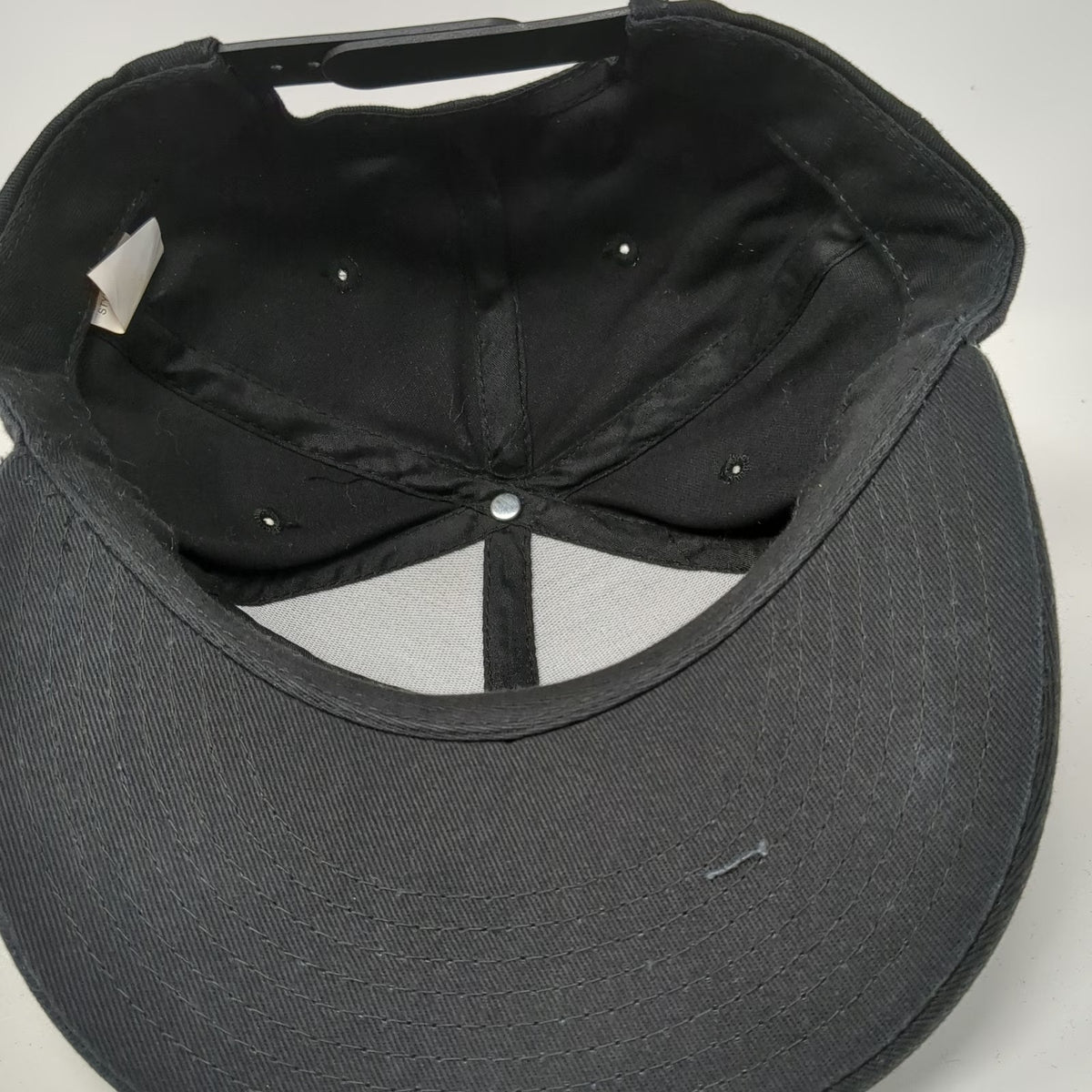Decky 5 Panel Black Hat One Size Idaho Mountain Festival Patch Flat Brim Cap