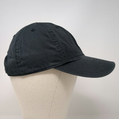 Adidas Baseball Cap Black One Size Strapback Hat AEROREADY Logo Cotton Blend