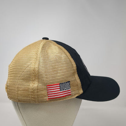 Troy Trucker Hat Black Gold One Size Tennessee US Flag Clarksville TN Mesh