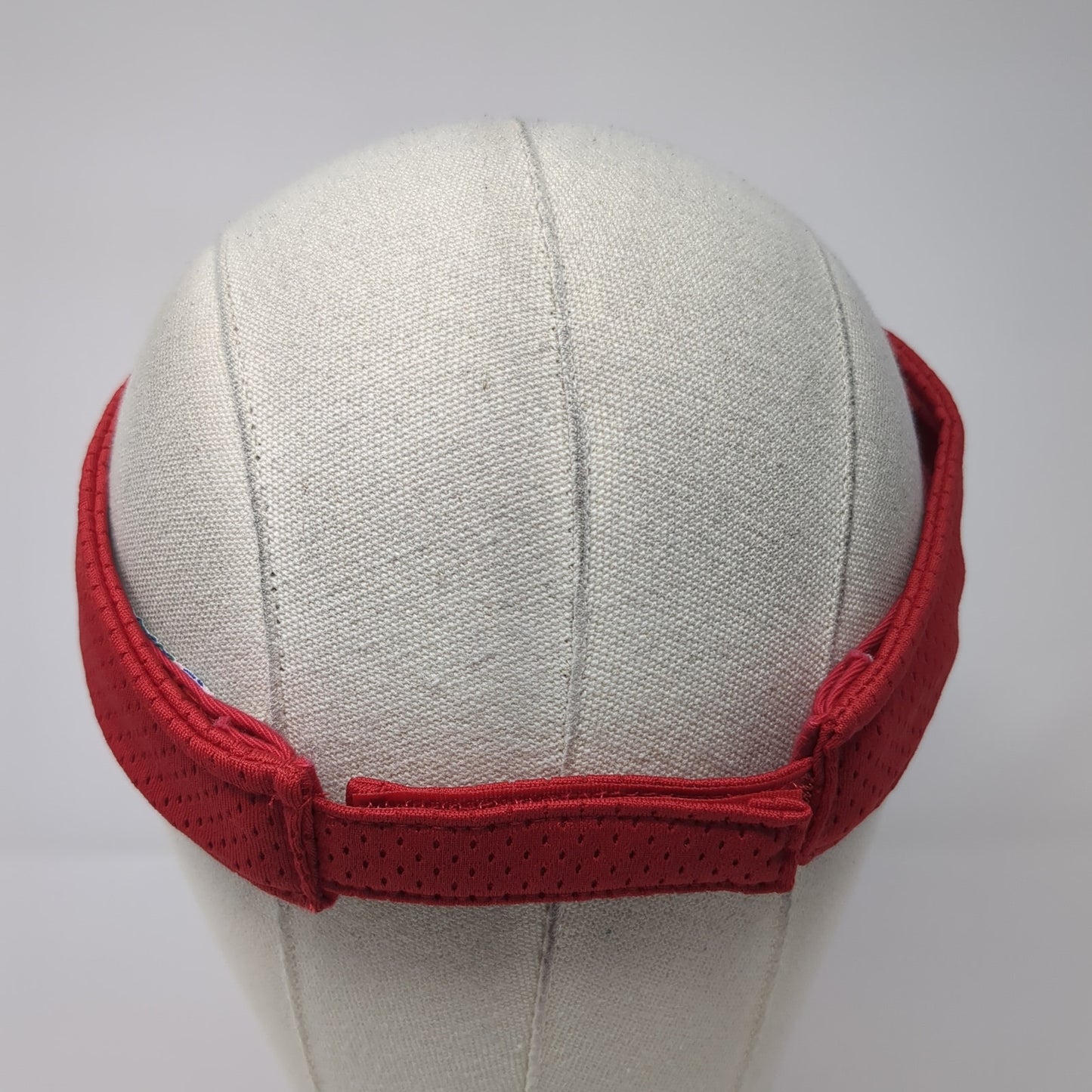 Augusta Sportswear Strapback Sun Visor Hat Red One Size Adjustable Blank