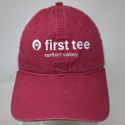 ahead Baseball Cap Red One Size First Tee Raritan Valley Mesh Strapback hat