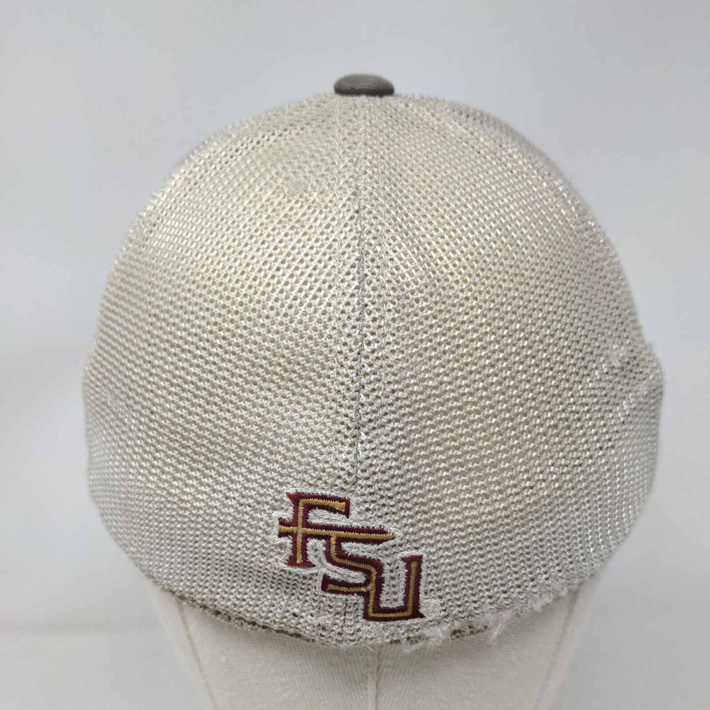 Florida State Seminoles Fitted Mesh Back Hat Gray Embroidered Logo