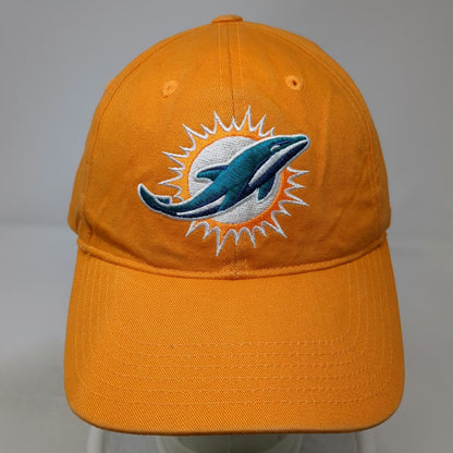 Miami Dolphins NFL Team Apparel Baseball Cap Orange One Size Hat Strapback Logo