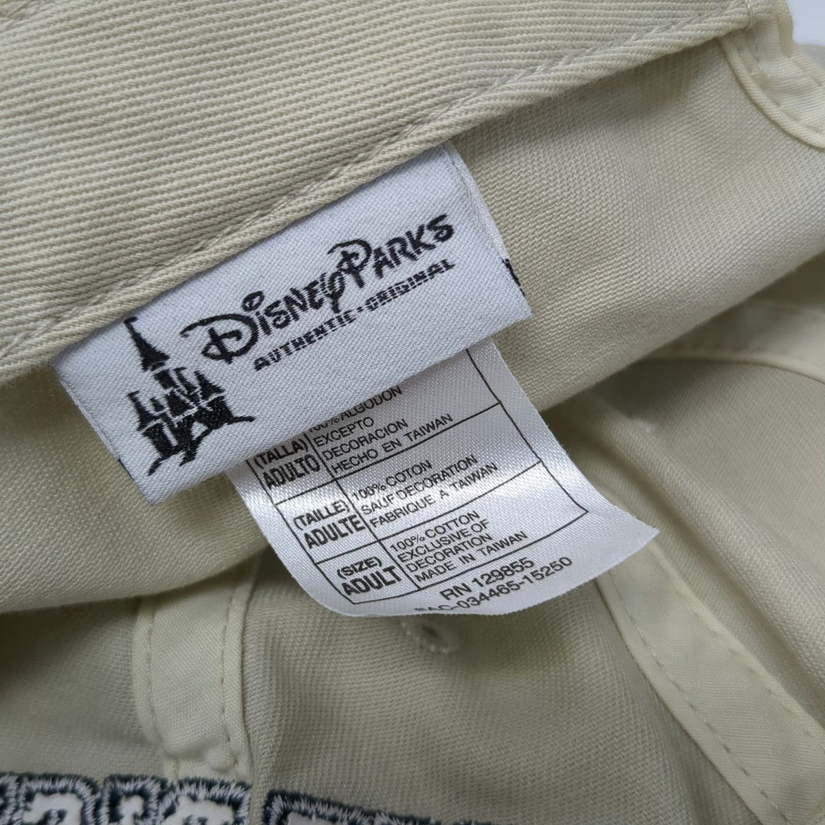 Disney Parks Baseball Cap Beige One Size Mickey Mouse Since 1971 Slideback Hat