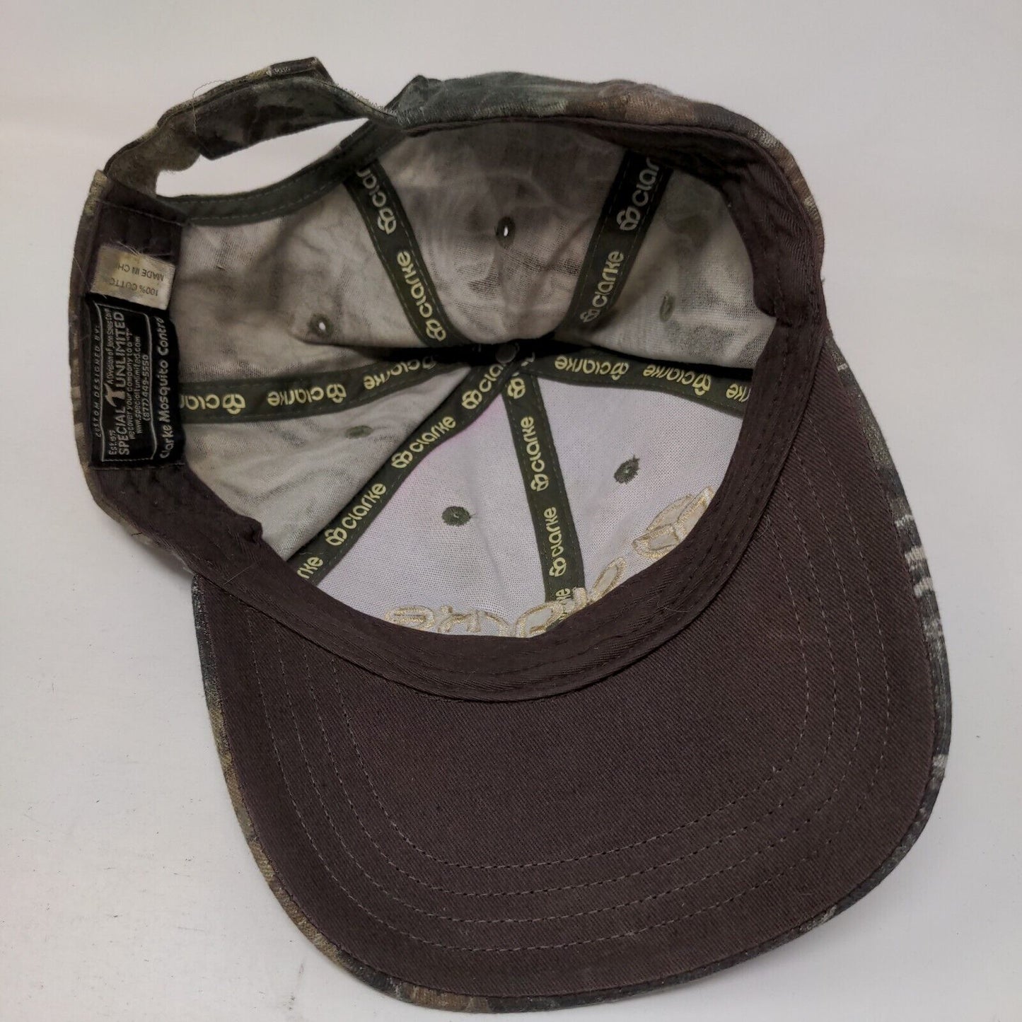 Clarke Strapback Hat Camouflage One Size Embroidered Adjustable