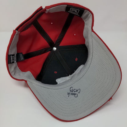 SB Strapback Hat Red Medium-Large Embroidered Letters Richardson