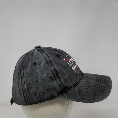 Let's Go Brandon Slideback Hat Gray One Size Adjustable Patriotic Cotton
