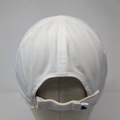 Adidas Aeroready Strapback Hat White One Size Adjustable Breathable 6 Panel