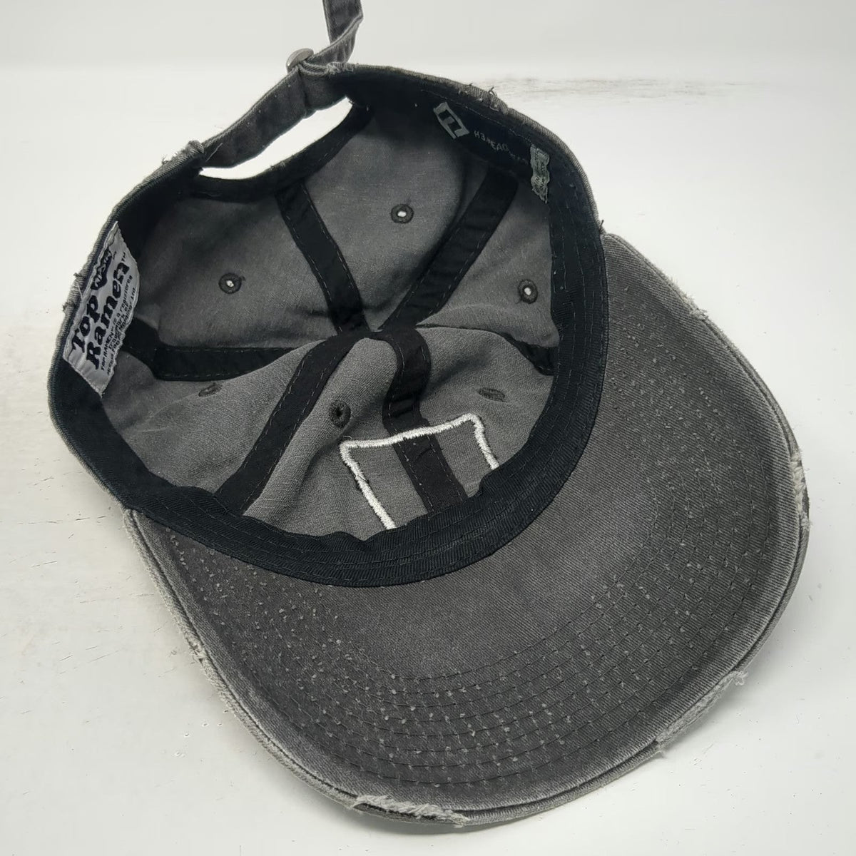 H3 Headwear Nissin Cup Noodles Baseball Cap Gray One Size Slideback Patch Hat