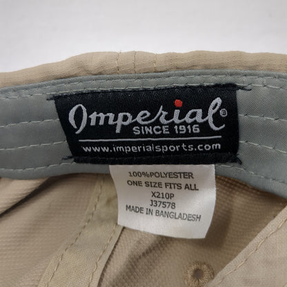 Shoal Creek Strapback Baseball Cap Beige OS Adjustable Embroidered Imperial