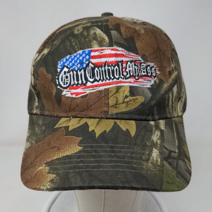 Gun Control My Ass Strapback Hat Camouflage OSFM Embroidered Patriotic Otto