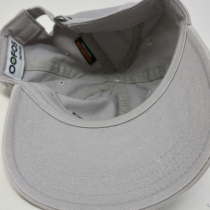 Pukka Oofos Baseball Cap Gray One Size Slideback Cotton Hat Embroidered Logo