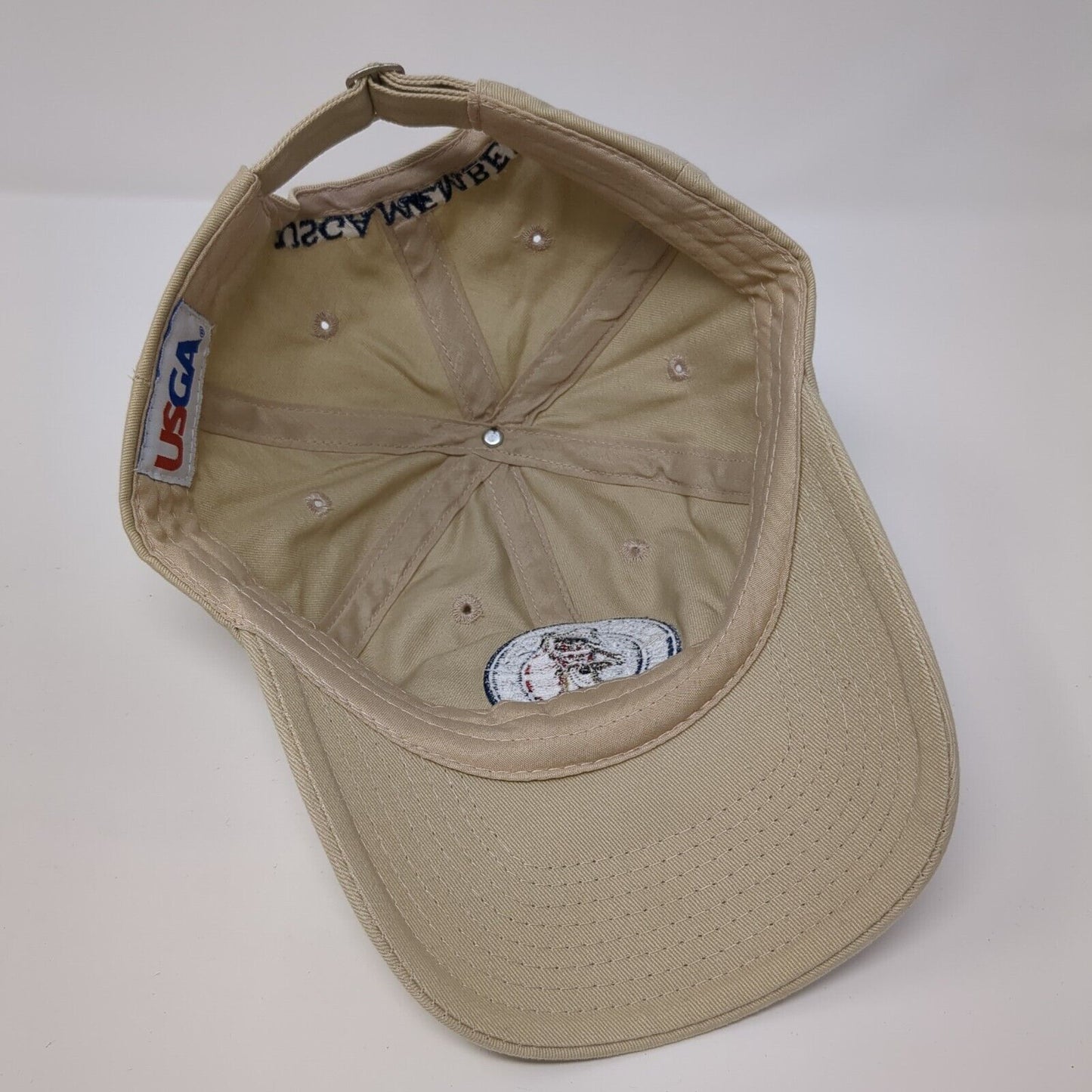 2005 US Open Pinehurst No. 2 Slideback Hat Tan One Size USGA Member
