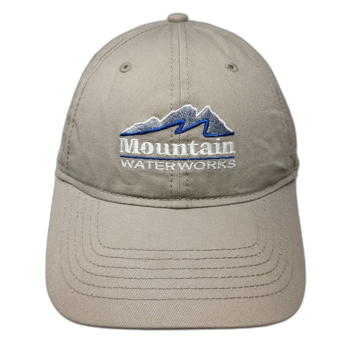 Ouray Mountain Waterworks Embroidered Beige Baseball Cap One Size Strapback Hat