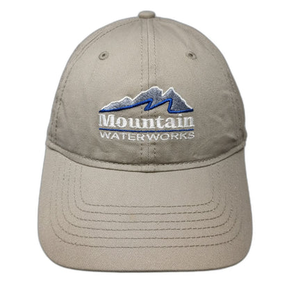 Ouray Mountain Waterworks Embroidered Beige Baseball Cap One Size Strapback Hat
