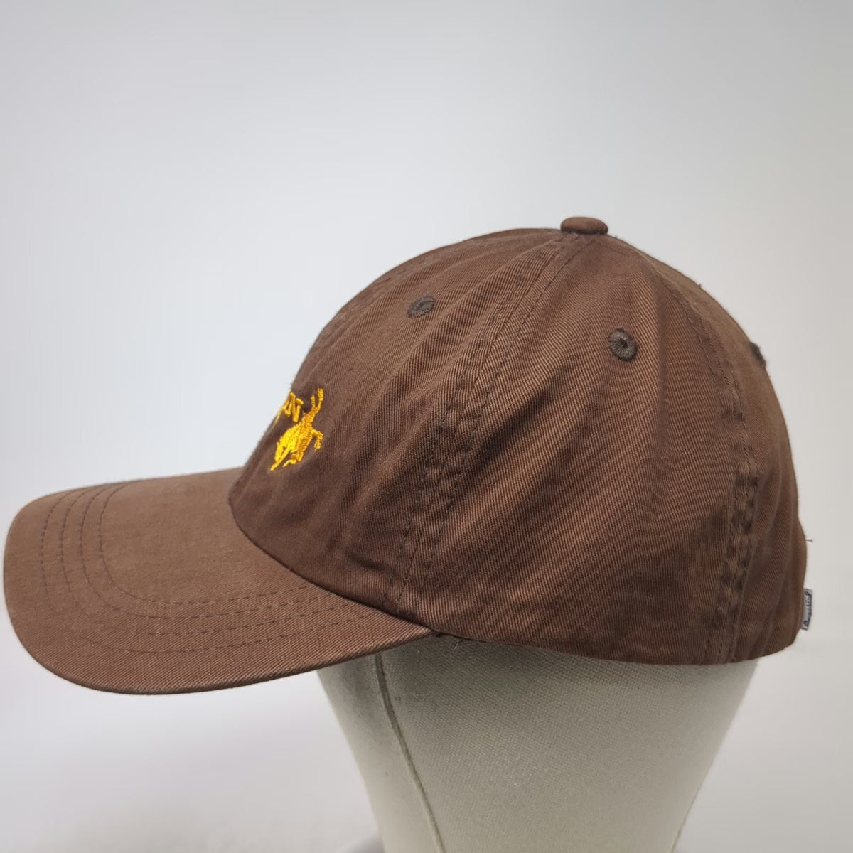 Imperial Baseball Cap Brown Yellow One Size Jackson Hole Wyoming Bronco Hat