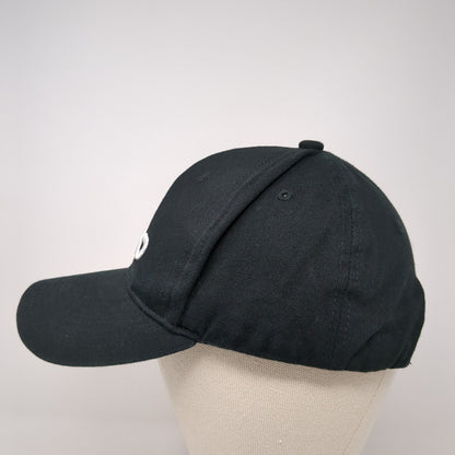 KBO Snapback Hat Black One Size Adjustable Embroidered Solid 6 Panel