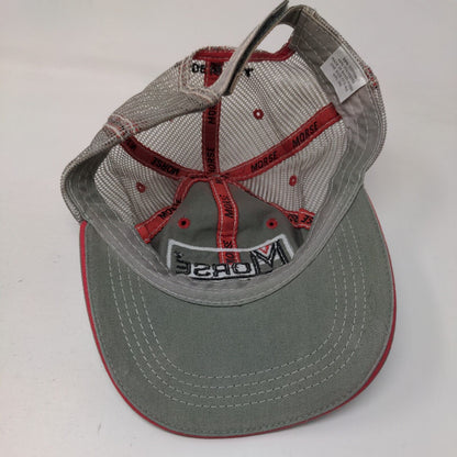 Morse Strapback Mesh Back Trucker Hat Gray OSFA 6 Panel Made In USA