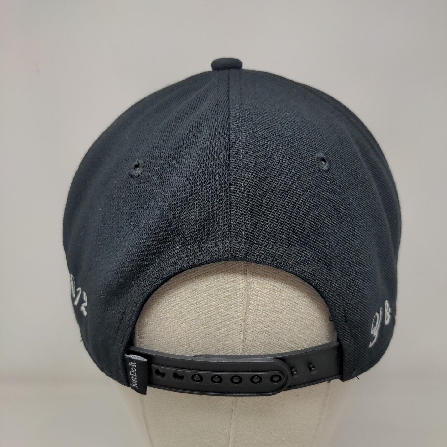 Nike Y&J 4,25,2012 Snapback Hat Black OS Adjustable Embroidered Swoosh Logo