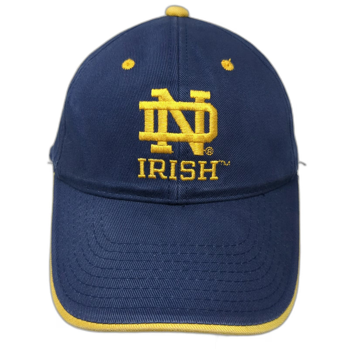 Notre Dame Fighting Irish Signatures NCAA Hat Blue One Size Strapback Piping