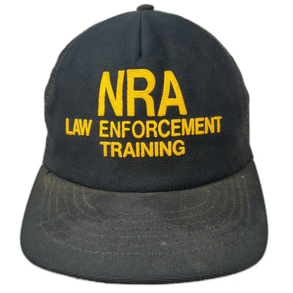 Trucker Hat Black One Size NRA Law Enforcement Training Snapback Mesh Back Hat