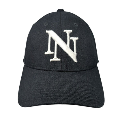 Letter N Fitted Hat Black One Size Stretch Embroidered Decky 6 Panel