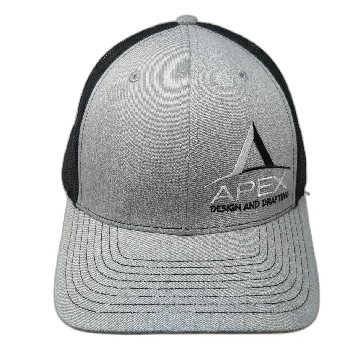 Richardson Trucker Hat Gray One Size Mesh Apex Design and Drafting Snapback