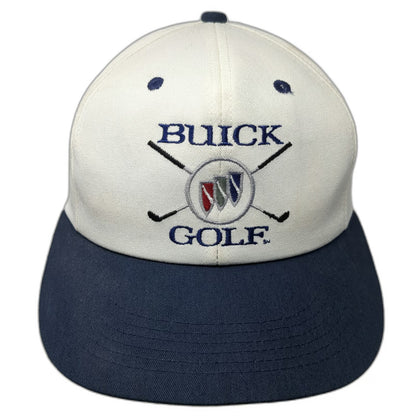 K-Products Snapback White Blue One Size Buick Golf Crossed Clubs Made in USA Hat