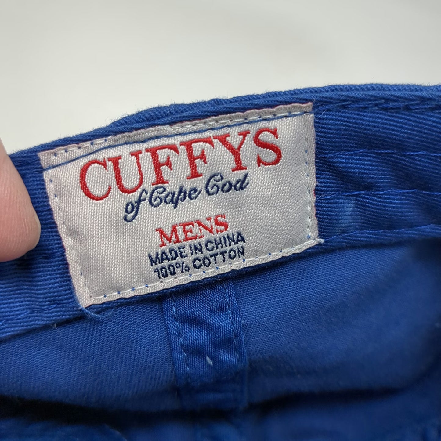 Cuffys Cape Cod Blue One Size Baseball Cap Slideback Hat Massachusetts Cotton