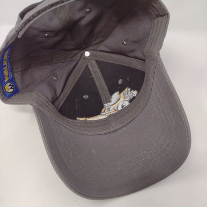 Walker Owner Strapback Hat Gray OSFA Adjustable Embroidered Vented Holes