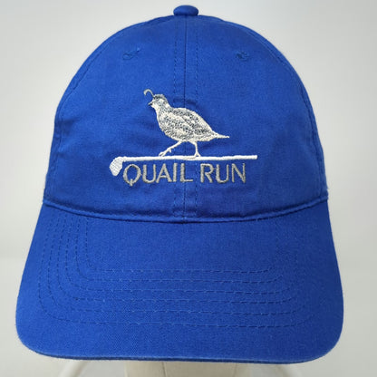 Town Talk Baseball Cap Blue OSFM Embroidered Quail Run Golf Club Logo Hat Cotton