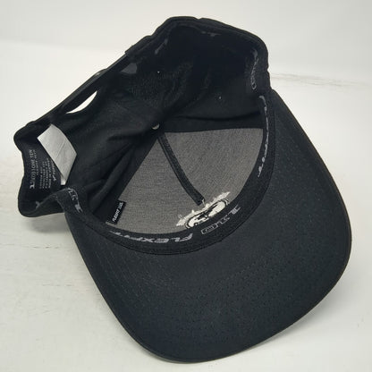 TravisMathew 5 Panel Black One Size Pebble Beach Golf Links Snapback Hat Stripes