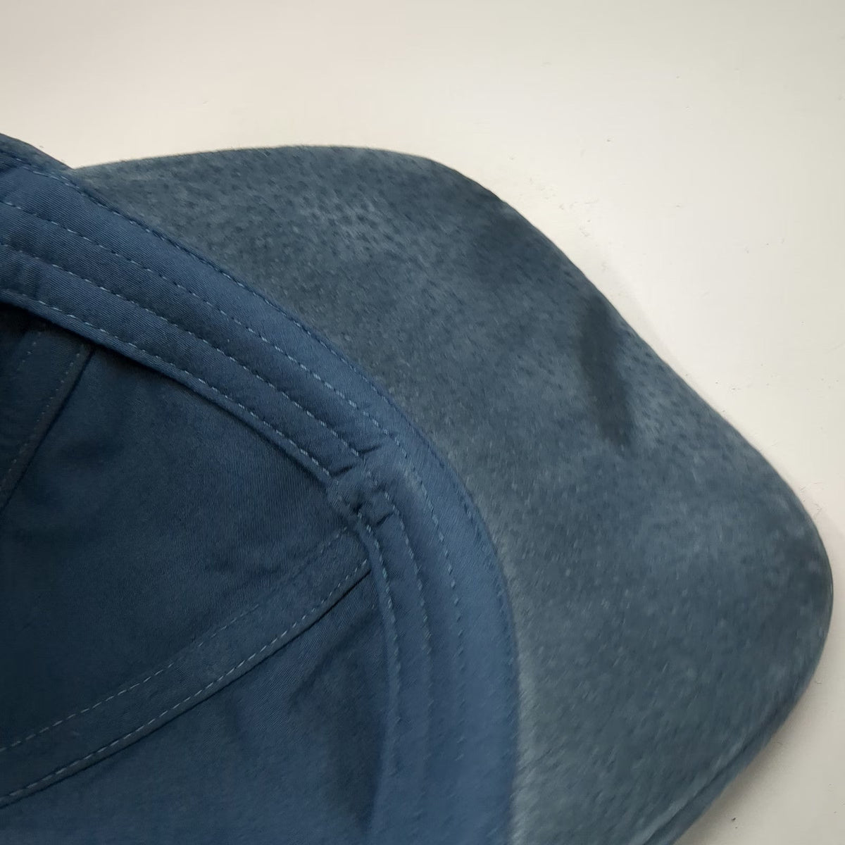 Wyeth Baseball Cap Blue One Size Perforated Leather Suede Buckle Slideback Hat