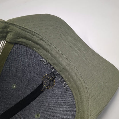 Richardson Trucker Hat Green Gold White One Size Mesh Back Snapback Silver Creek
