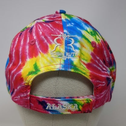 Robin Ruth Alaska Tie Dye Baseball Cap Pink Blue OSFM Strapback Embroidered Hat
