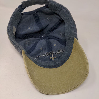 New Orleans French Quarter Strapback Hat Blue One Size Adjustable Denim 6 Panel