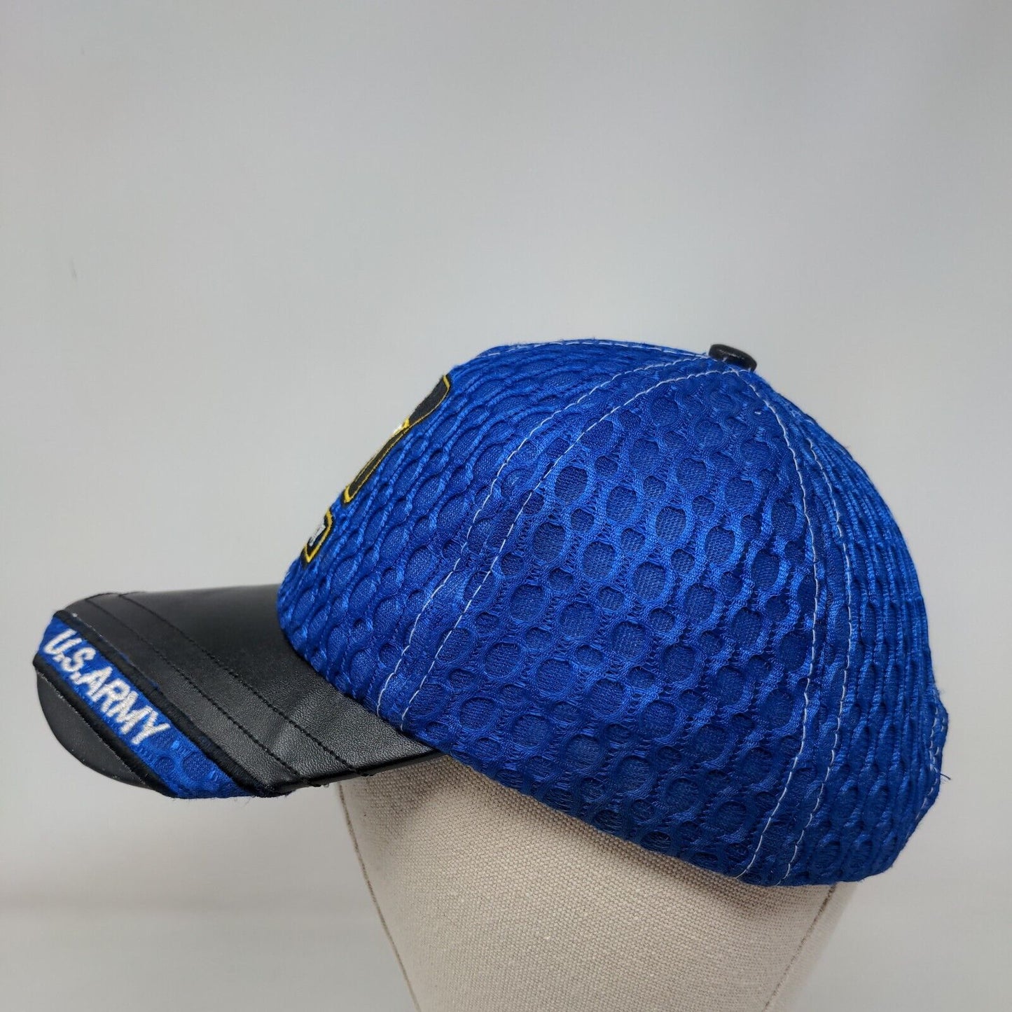 US Army Strapback Hat Blue OSFA Adjustable Embroidered Lightweight 6 Panel