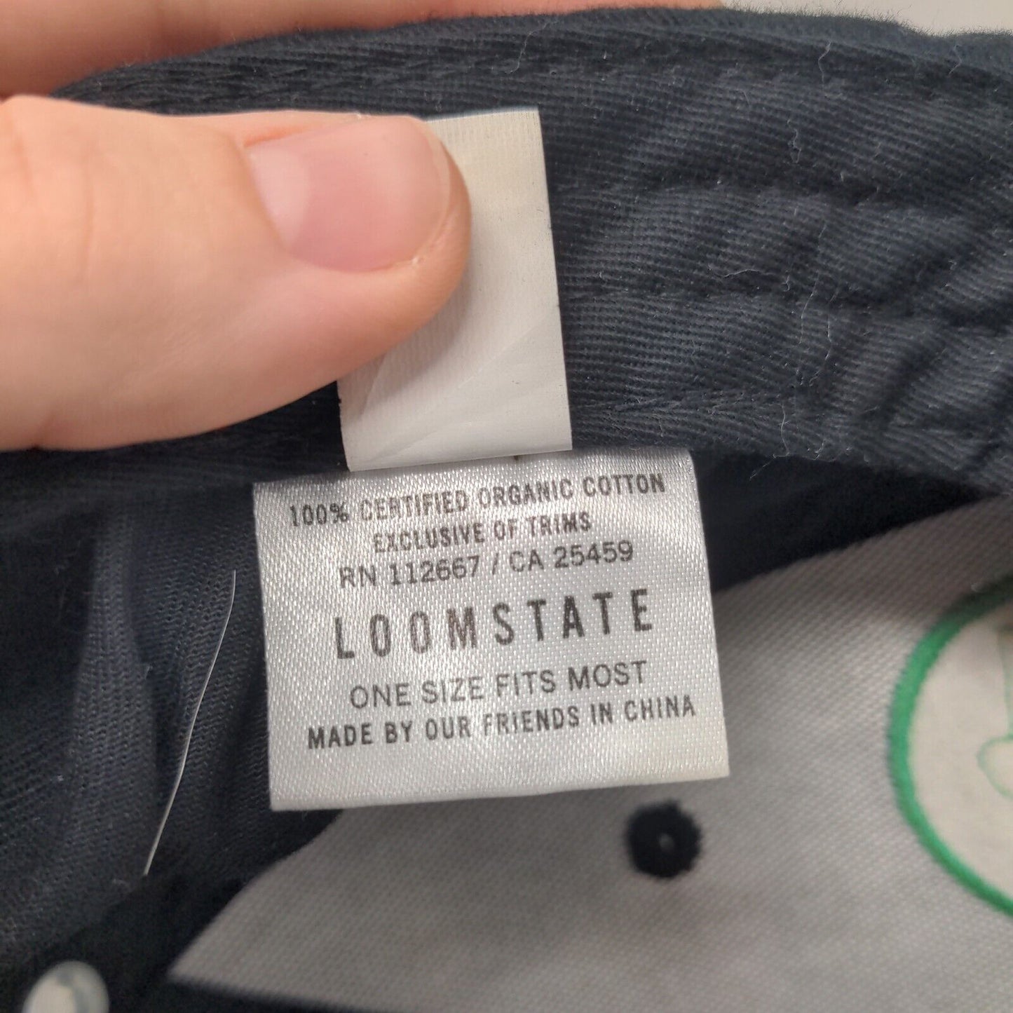 Whole Foods Market Strapback Hat Black OSFM Adjustable Vented Holes Loomstate