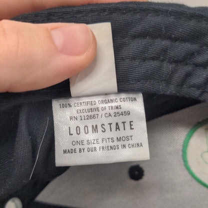 Whole Foods Market Strapback Hat Black OSFM Adjustable Vented Holes Loomstate