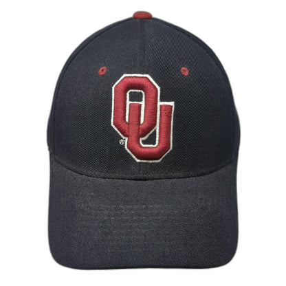 Oklahoma Sooners NCAA Zephyr Cap Black Red White 7 3/8 Fitted Embroidered Hat