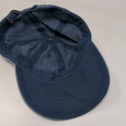 Infinity Strapback Hat Blue OSFM Adjustable Denim Vented Holes 6 Panel Blank