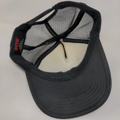 Kreep Snapback Mesh Back Rope Trucker Hat Black OSFM Adjustable Otto
