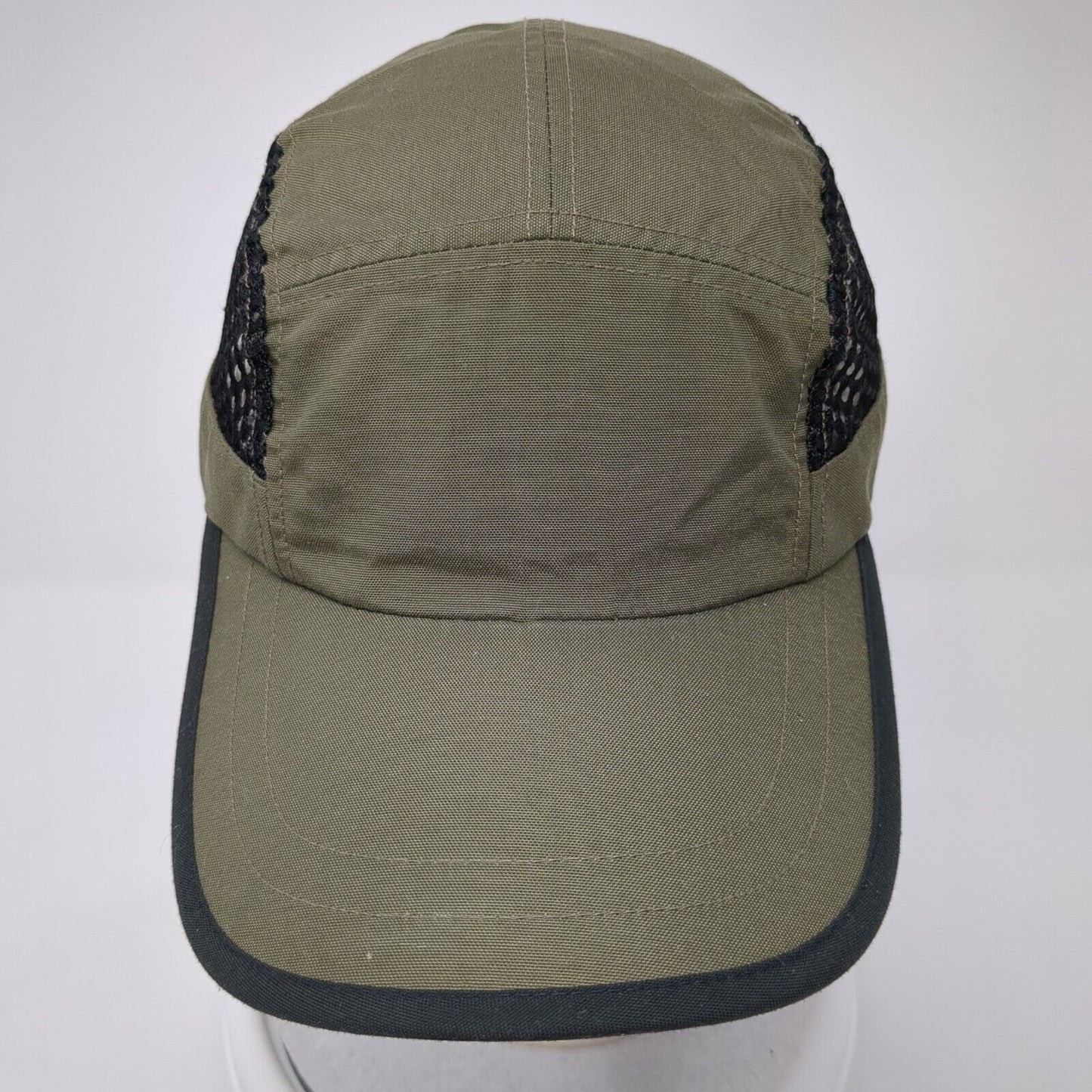 Unbranded Strapback 5 Panel Cap Green One Size Adjustable Breathable Blank