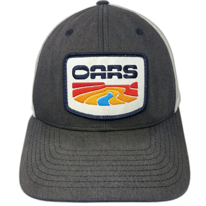 YOU KNOW. Blue Trucker Hat One Size OARS River Graphic Patch Mesh Back Snapback