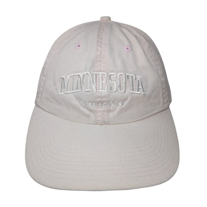 Minnesota USA Slideback Hat Pink OSFA Adjustable Embroidered Fahrenheit