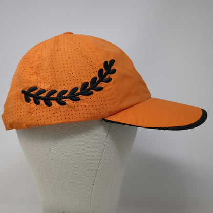 Blue Line Little Caesars Baseball Cap Orange One Size Perforated Strapback Hat