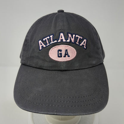 Atlanta GA Slideback Baseball Cap Gray One Size Adjustable Embroidered zkapz
