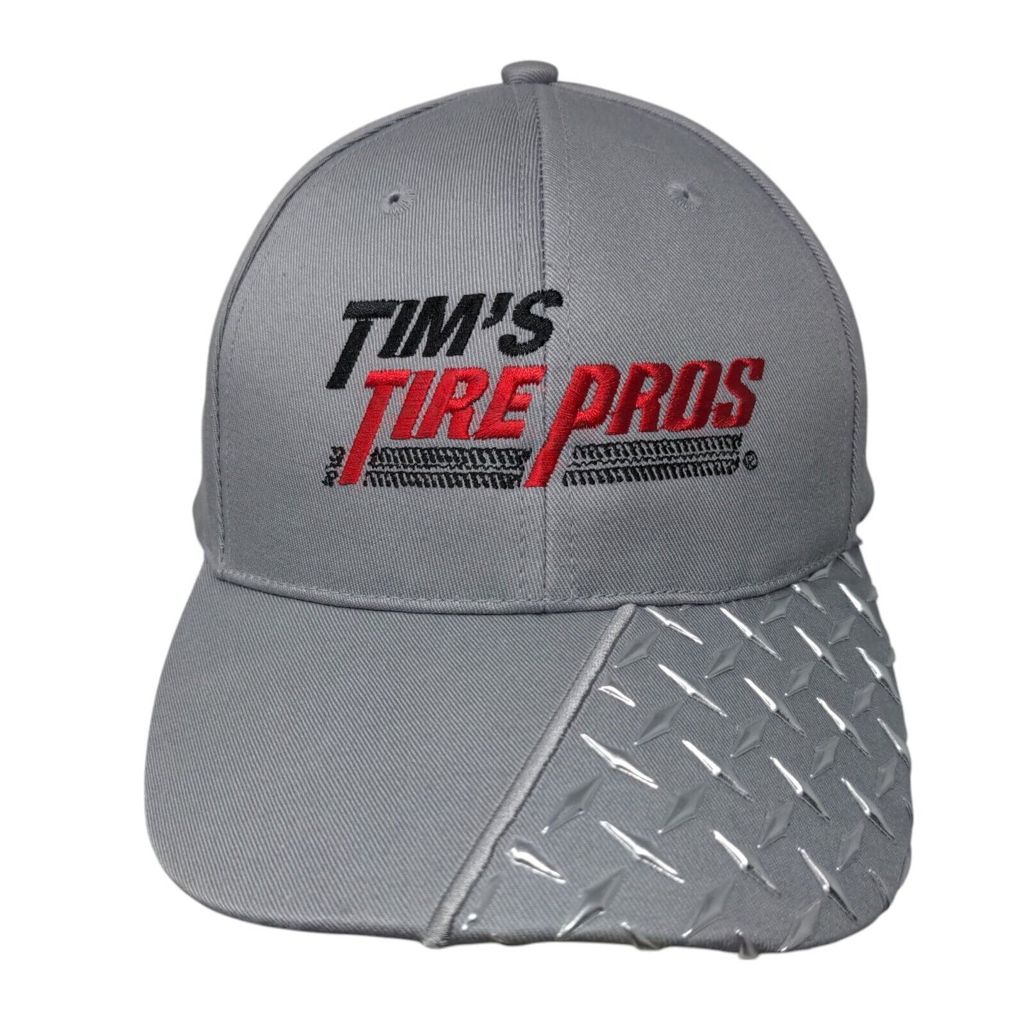 Tim's Tire Pros Strapback Hat Gray One Size Embroidered Cap America